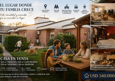 Casa en venta - Zona centrica residencial | Espacios amplios y confort para la vida familiar