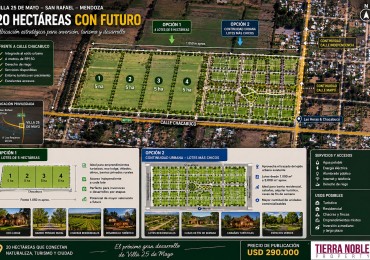 20 HAS VILLA 25 DE MAYO | RESERVA ESTRATEGICA | DESARROLLO | USD290.000
